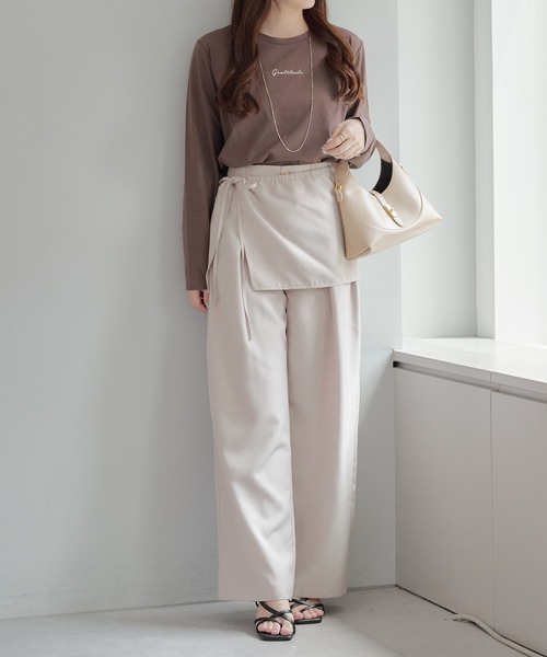 Another Branch olive des olive（アナザーブランチオリーブデオリーブ）の「ラメ刺繍ロンＴ（Tシャツ/カットソー・レディース・ベージュ/グリーン/ブラウン/ボルドー/オフホワイト/チャコールグレー/ブラック・FREE）」の20枚目の写真