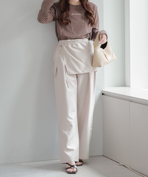 Another Branch olive des olive（アナザーブランチオリーブデオリーブ）の「ラメ刺繍ロンＴ（Tシャツ/カットソー・レディース・ベージュ/グリーン/ブラウン/ボルドー/オフホワイト/チャコールグレー/ブラック・FREE）」の21枚目の写真