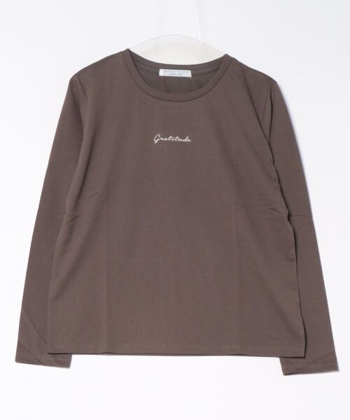 Another Branch olive des olive（アナザーブランチオリーブデオリーブ）の「ラメ刺繍ロンＴ（Tシャツ/カットソー・レディース・ベージュ/グリーン/ブラウン/ボルドー/オフホワイト/チャコールグレー/ブラック・FREE）」の12枚目の写真