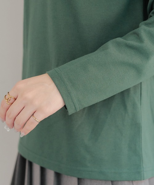 Another Branch olive des olive（アナザーブランチオリーブデオリーブ）の「ラメ刺繍ロンＴ（Tシャツ/カットソー・レディース・ベージュ/グリーン/ブラウン/ボルドー/オフホワイト/チャコールグレー/ブラック・FREE）」の10枚目の写真