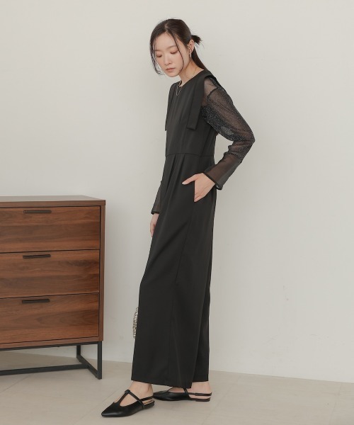 Bab(バブ)の「ベルト付きオールインワン(つなぎ/オールインワン・レディース・ベージュ/ブラック・M)」の15枚目の写真