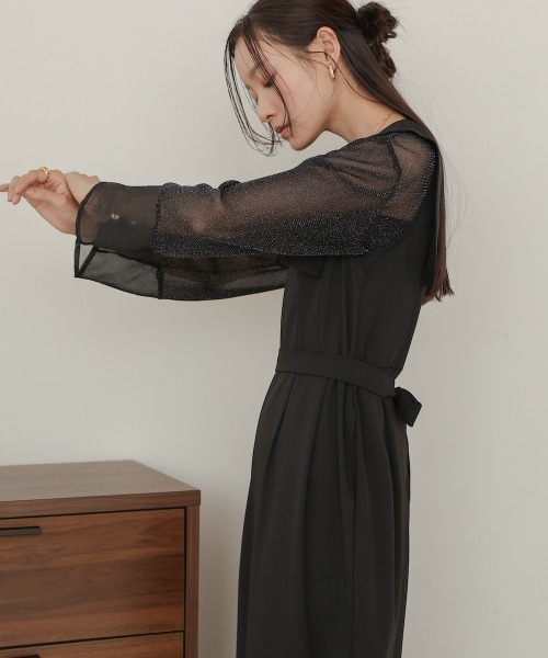 Bab(バブ)の「ベルト付きオールインワン(つなぎ/オールインワン・レディース・ベージュ/ブラック・M)」の16枚目の写真