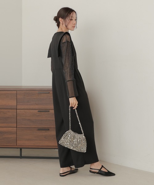 Bab(バブ)の「ベルト付きオールインワン(つなぎ/オールインワン・レディース・ベージュ/ブラック・M)」の18枚目の写真