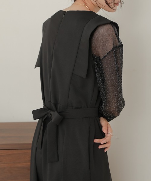 Bab(バブ)の「ベルト付きオールインワン(つなぎ/オールインワン・レディース・ベージュ/ブラック・M)」の21枚目の写真