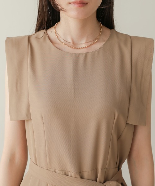 Bab(バブ)の「ベルト付きオールインワン(つなぎ/オールインワン・レディース・ベージュ/ブラック・M)」の22枚目の写真