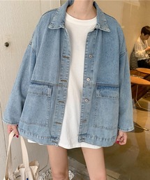シンプルモダン デニムジャケット