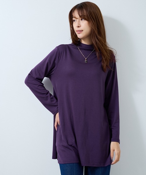 Jayro（ジャイロ）の「ボトルネックカットソープルオーバー（Tシャツ/カットソー・レディース・ホワイト系その他/グリーン/ピンク/パープル/マスタード/チャコールグレー/ブルー/ブラック・FREE）」の6枚目の写真