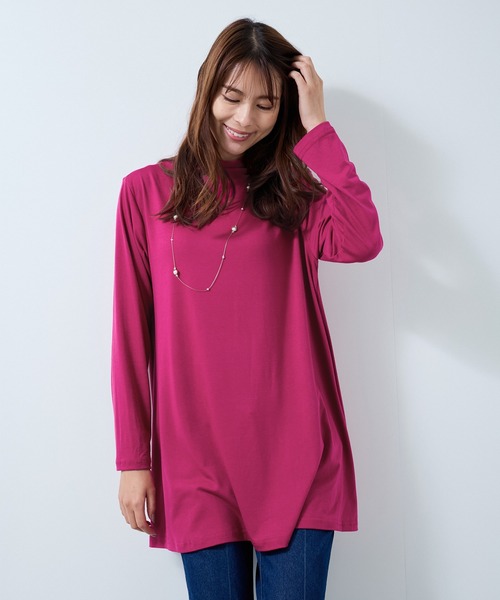 Jayro（ジャイロ）の「ボトルネックカットソープルオーバー（Tシャツ/カットソー・レディース・ホワイト系その他/グリーン/ピンク/パープル/マスタード/チャコールグレー/ブルー/ブラック・FREE）」の8枚目の写真