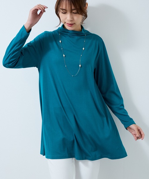Jayro（ジャイロ）の「ボトルネックカットソープルオーバー（Tシャツ/カットソー・レディース・ホワイト系その他/グリーン/ピンク/パープル/マスタード/チャコールグレー/ブルー/ブラック・FREE）」の5枚目の写真