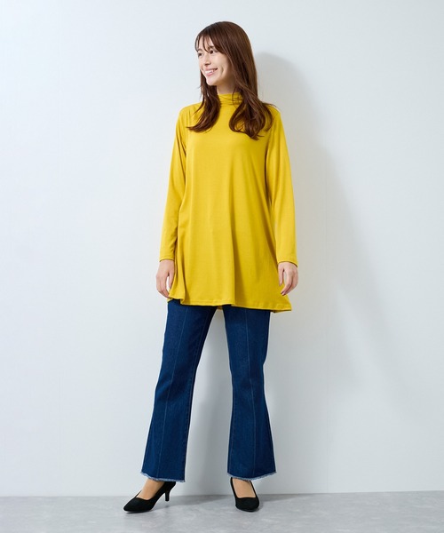 Jayro（ジャイロ）の「ボトルネックカットソープルオーバー（Tシャツ/カットソー・レディース・ホワイト系その他/グリーン/ピンク/パープル/マスタード/チャコールグレー/ブルー/ブラック・FREE）」の9枚目の写真
