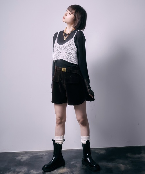 SEN TOKYO(セントーキョー)の「パワーメッシュシアーラメ混カットソー(Tシャツ/カットソー・レディース・チャコールグレー/ブラック・FREE)」の10枚目の写真