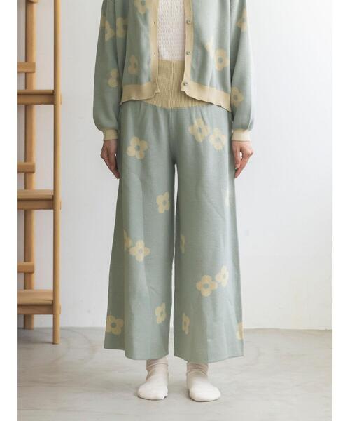 【セール】デイジー柄ジャカードニットパンツ(その他パンツ)|Et grenier by Samansa Mos2(エグルニエバイサマンサモスモス) 【セール】デイジー柄ジャカードニットパンツ(その他パンツ)|Et grenier by Samansa Mos2(エグルニエバイサマンサモスモス)