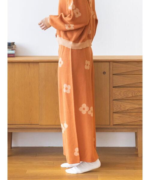 セール】デイジー柄ジャカードニットパンツ（その他パンツ）｜Et