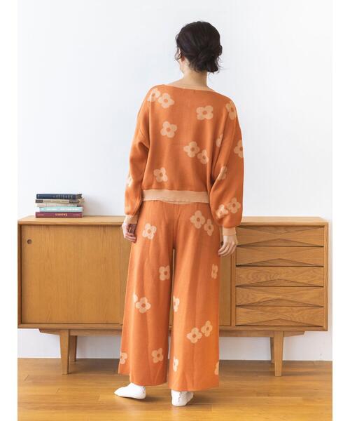 【セール】デイジー柄ジャカードニットパンツ(その他パンツ)|Et grenier by Samansa Mos2(エグルニエバイサマンサモスモス) 【セール】デイジー柄ジャカードニットパンツ(その他パンツ)|Et grenier by Samansa Mos2(エグルニエバイサマンサモスモス)