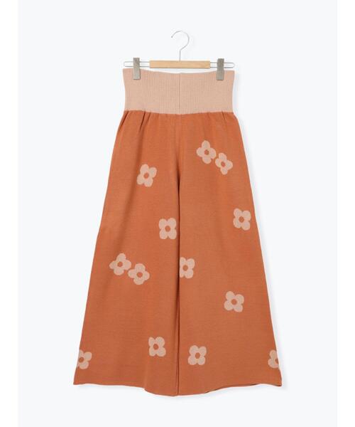 【セール】デイジー柄ジャカードニットパンツ(その他パンツ)|Et grenier by Samansa Mos2(エグルニエバイサマンサモスモス) 【セール】デイジー柄ジャカードニットパンツ(その他パンツ)|Et grenier by Samansa Mos2(エグルニエバイサマンサモスモス)