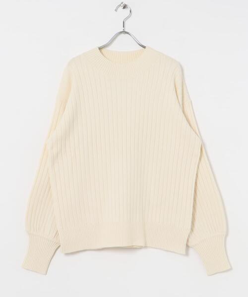 ITEMS URBANRESEARCH(アイテムズ アーバンリサーチ)の「ワイドリブボリュームスリーブニット(ニット/セーター・レディース・ブラック/アイボリー/モカ/グリーン・FREE)」の16枚目の写真