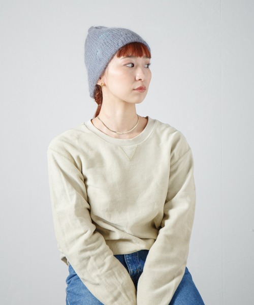 RACAL(ラカル)の「Ripped Mohair Wool Layered Knit Beanie / ダメージ加工モヘアレイヤーニットビーニー(ニットキャップ/ビーニー・レディース・アイボリー/ブラック/グレー/ライトパープル・FREE)」の10枚目の写真