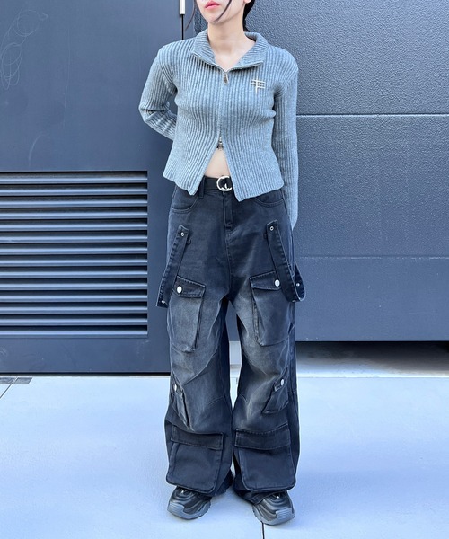 Figments（フィグメンツ）の「サス付きマルチポケットワイドパンツ（その他パンツ・レディース・スミクロ・SMALL/MEDIUM）」の4枚目の写真