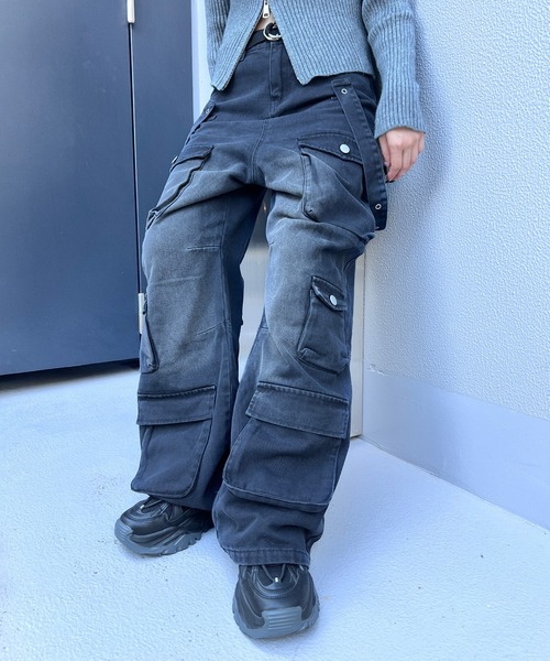 Figments（フィグメンツ）の「サス付きマルチポケットワイドパンツ（その他パンツ・レディース・スミクロ・SMALL/MEDIUM）」の16枚目の写真