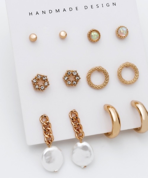 ciite'(シーテ)の「ピアス 6セット / pierce 6 set(ピアス(両耳用)・レディース・シルバー/ゴールド・FREE)」の4枚目の写真