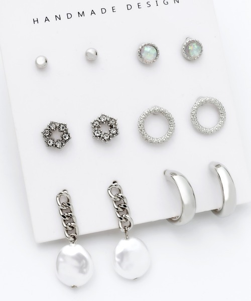 ciite'(シーテ)の「ピアス 6セット / pierce 6 set(ピアス(両耳用)・レディース・シルバー/ゴールド・FREE)」の7枚目の写真