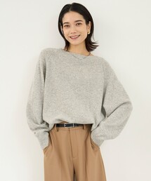 カシミヤブレンド オフネックニット