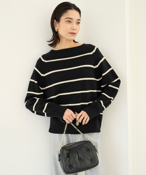 UNFILO(アンフィーロ)の「カシミヤブレンド オフネックニット(ニット/セーター・レディース・アイボリー系/ネイビー系/ライトグレー系1/ライトグレー系/ベージュ系/オレンジ系/スカイブルー系/ブラック系1・SMALL/MEDIUM)」の17枚目の写真