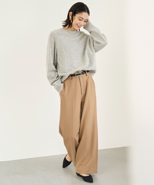 UNFILO(アンフィーロ)の「カシミヤブレンド オフネックニット(ニット/セーター・レディース・アイボリー系/ネイビー系/ライトグレー系1/ライトグレー系/ベージュ系/オレンジ系/スカイブルー系/ブラック系1・SMALL/MEDIUM)」の22枚目の写真