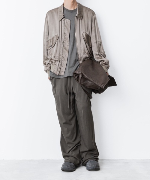 VEIN （ヴェイン）の「RY ピグメント プリントサテン フライトジャケット / RY PIGMENT PRINT SATIN FLIGHT JACKET（ミリタリージャケット・メンズ・カーキ系/ブラック・1/2/3）」の22枚目の写真