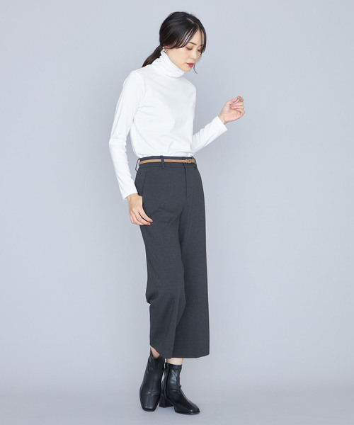 A/C DESIGN BY ALPHA CUBIC(エーシーデザインバイアルファキュービック)の「裏起毛ハイネックプルオーバー(Tシャツ/カットソー・レディース・ブラック/グレー/オフホワイト/ブルー・M/L)」の18枚目の写真