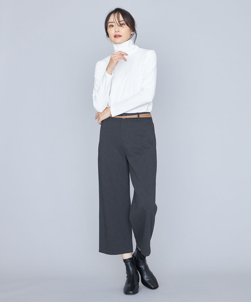 A/C DESIGN BY ALPHA CUBIC(エーシーデザインバイアルファキュービック)の「裏起毛ハイネックプルオーバー(Tシャツ/カットソー・レディース・ブラック/グレー/オフホワイト/ブルー・M/L)」の19枚目の写真