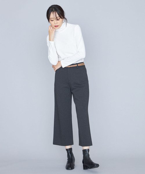 A/C DESIGN BY ALPHA CUBIC(エーシーデザインバイアルファキュービック)の「裏起毛ハイネックプルオーバー(Tシャツ/カットソー・レディース・ブラック/グレー/オフホワイト/ブルー・M/L)」の20枚目の写真