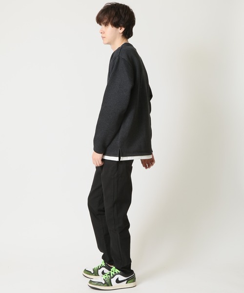 ARCADE（アーケード）の「裏起毛 重ね着風 フェイクレイヤード オーバーサイズ 長袖 Tシャツ CREATION CUBE（Tシャツ/カットソー・メンズ・グレー/ブラック/アイボリー・L/LL/M）」の10枚目の写真