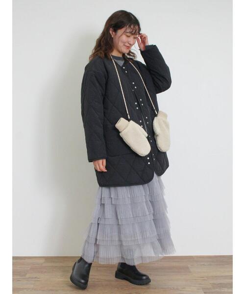 Samansa Mos2（サマンサ モスモス）の「ドローコード付ボアミトン（手袋・レディース・キャメル/オフホワイト・F）」の13枚目の写真