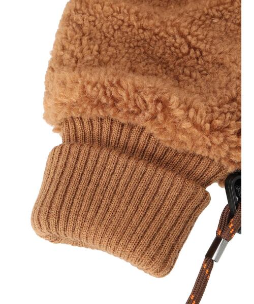 Samansa Mos2（サマンサ モスモス）の「ドローコード付ボアミトン（手袋・レディース・キャメル/オフホワイト・F）」の19枚目の写真