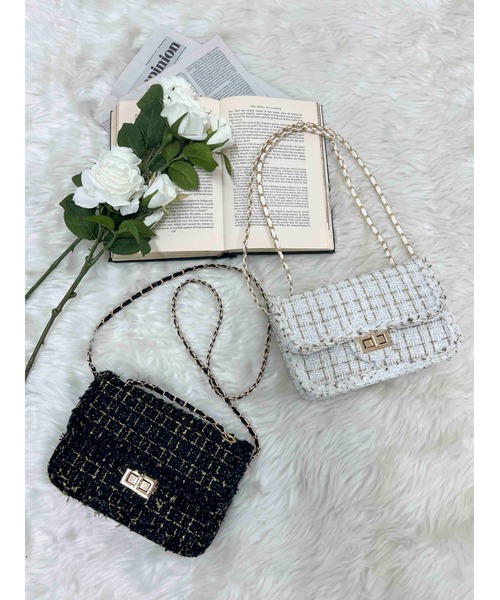 PHILLY（フィリー）の「【PHILLY】2WAYツイードチェーンバッグ（ショルダーバッグ・レディース・アイボリー/ブラック・FREE）」の12枚目の写真