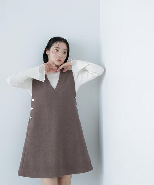 NATURAL BEAUTY BASIC(ナチュラルビューティーベーシック)の「◇シアーフレアカフスリブニット(ニット/セーター・レディース・オフホワイト/ブラック/ベージュ/ブルー・FREE)」の18枚目の写真