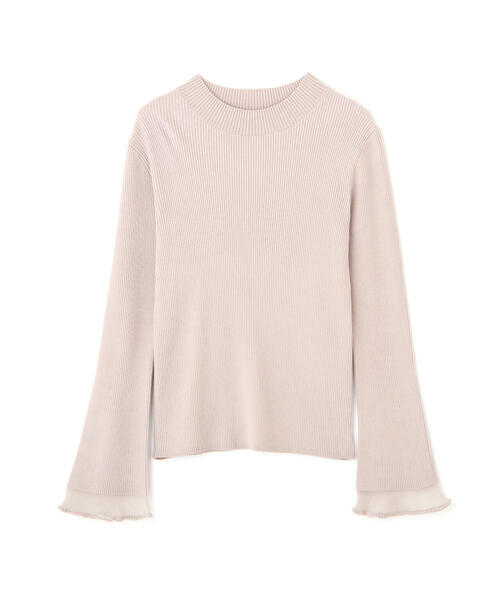 NATURAL BEAUTY BASIC(ナチュラルビューティーベーシック)の「◇シアーフレアカフスリブニット(ニット/セーター・レディース・オフホワイト/ブラック/ベージュ/ブルー・FREE)」の21枚目の写真