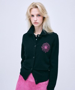 RACCOON BLENDED CARDIGAN V NECK / ラクーン ブレンド カーディガン V