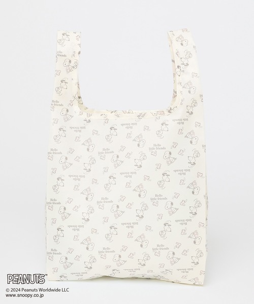 Honeys（ハニーズ）の「スヌーピー／お弁当エコバッグ（エコバッグ/サブバッグ・レディース・ブルー/アイボリー/ピンク系/スミクロ/ミント・FREE）」の13枚目の写真