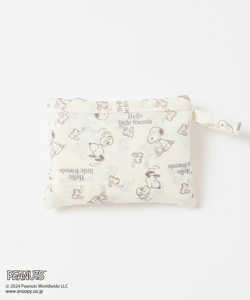 Honeys（ハニーズ）の「スヌーピー／お弁当エコバッグ（エコバッグ/サブバッグ・レディース・ブルー/アイボリー/ピンク系/スミクロ/ミント・FREE）」の15枚目の写真