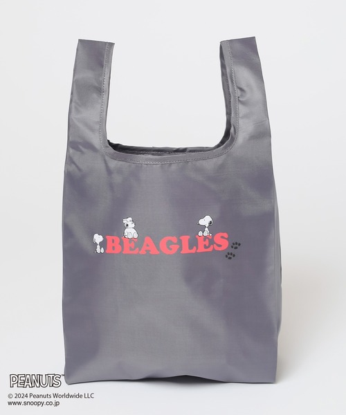 Honeys（ハニーズ）の「スヌーピー／お弁当エコバッグ（エコバッグ/サブバッグ・レディース・ブルー/アイボリー/ピンク系/スミクロ/ミント・FREE）」の16枚目の写真