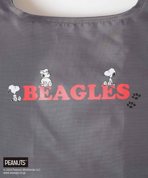 Honeys（ハニーズ）の「スヌーピー／お弁当エコバッグ（エコバッグ/サブバッグ・レディース・ブルー/アイボリー/ピンク系/スミクロ/ミント・FREE）」の17枚目の写真