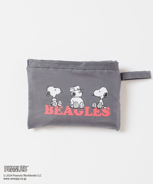 Honeys（ハニーズ）の「スヌーピー／お弁当エコバッグ（エコバッグ/サブバッグ・レディース・ブルー/アイボリー/ピンク系/スミクロ/ミント・FREE）」の20枚目の写真