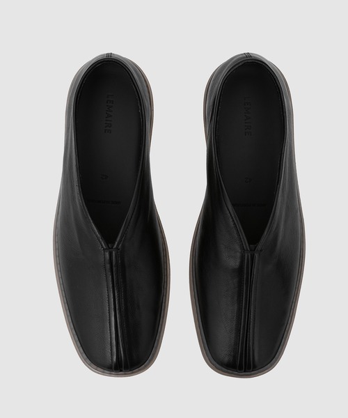 LEMAIRE☆ブラックLinoleum パイピングスリッポン LEMAIRE(ルメール) LINOLEUM PIPED SNEAKERS -Amanojak.