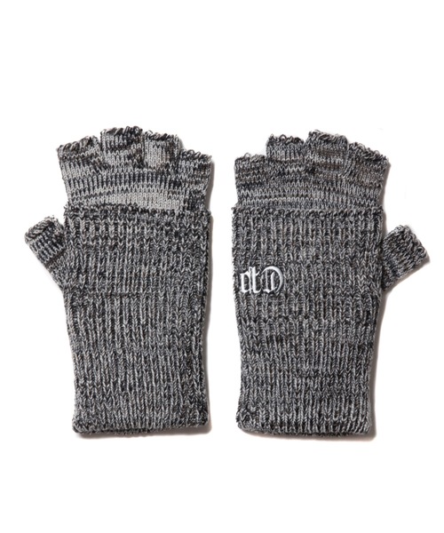 COOTIE PRODUCTIONS（クーティープロダクションズ）の「Lowgauge Fingerless Knit Glove（手袋・メンズ・ミックスグレー/サンドベージュ/ブラック・ONE SIZE）」の3枚目の写真