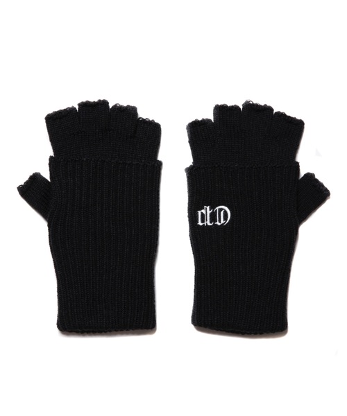 COOTIE PRODUCTIONS（クーティープロダクションズ）の「Lowgauge Fingerless Knit Glove（手袋・メンズ・ミックスグレー/サンドベージュ/ブラック・ONE SIZE）」の2枚目の写真