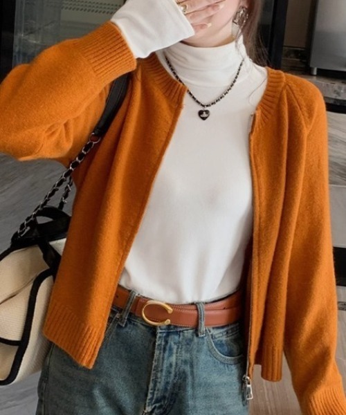 COCOMOMO（ココモモ）の「タートルネック ふわふわカットソー 長袖トップス（Tシャツ/カットソー・レディース・ブラック/ワイン/グレー/ライトブラウン/ベージュ/ホワイト/ダークブラウン/ネイビー・FREE）」の11枚目の写真