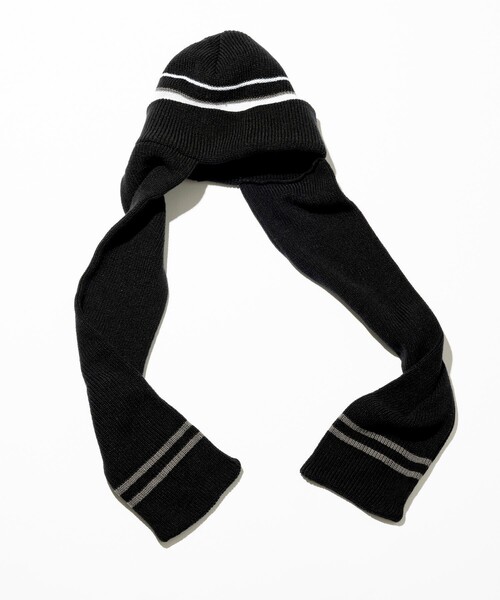 FREAK'S STORE（フリークスストア）の「FREAK’S STORE/フリークスストア Scarf Beanie/スカーフ ビーニー（ニットキャップ/ビーニー・メンズ・ブラック/その他9/ワインレッド/チャコールグレー/ブルー/ブラウン・ﾌﾘ-）」の6枚目の写真