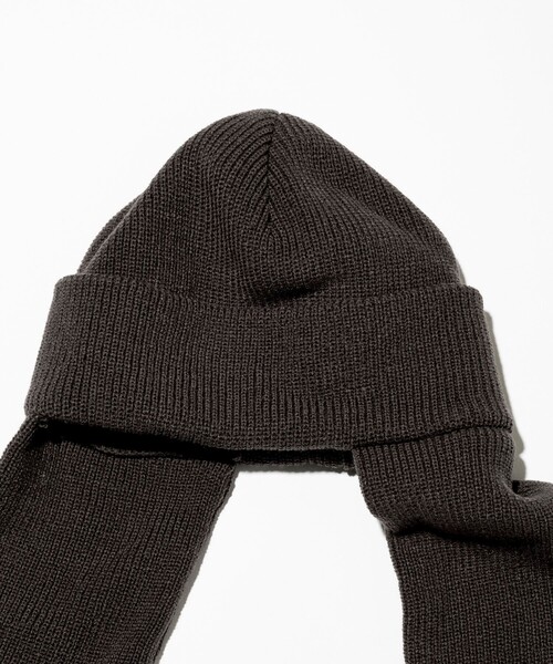 FREAK'S STORE（フリークスストア）の「FREAK’S STORE/フリークスストア Scarf Beanie/スカーフ ビーニー（ニットキャップ/ビーニー・メンズ・ブラック/その他9/ワインレッド/チャコールグレー/ブルー/ブラウン・ﾌﾘ-）」の7枚目の写真